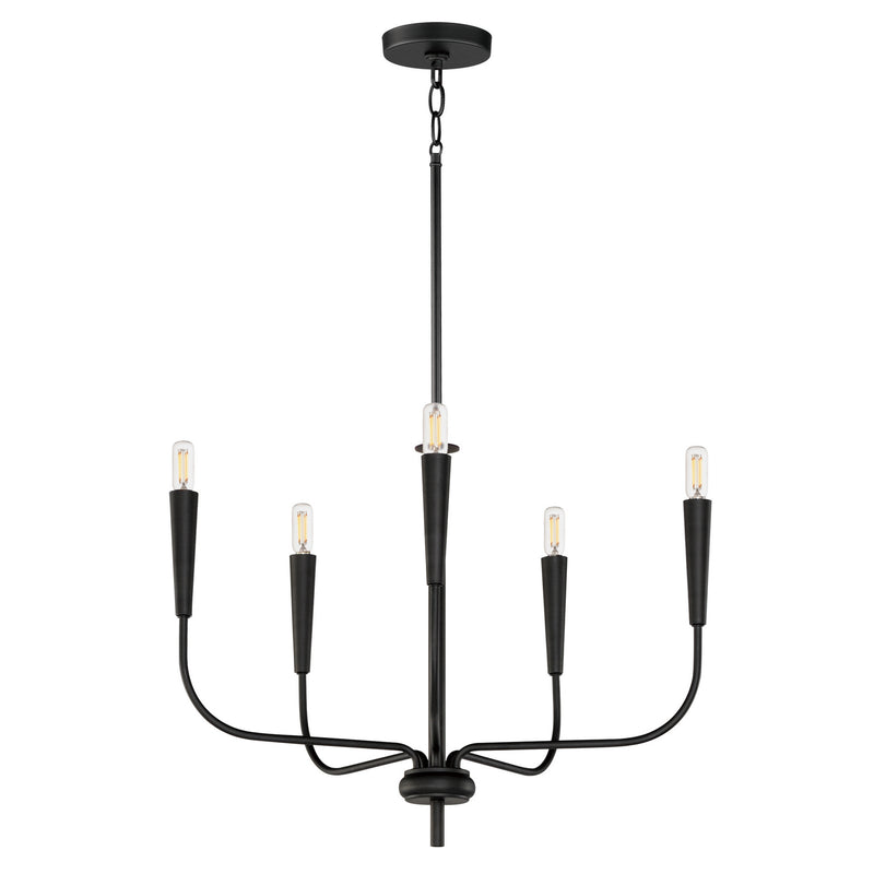 Maxim 24815BK Five Light Chandelier, Black