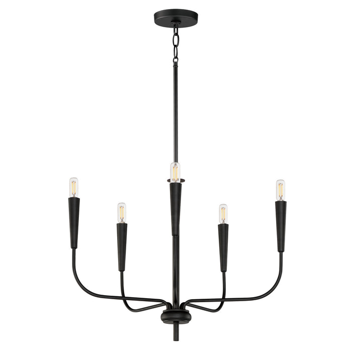 Maxim 24815BK Five Light Chandelier, Black
