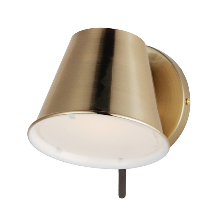 Maxim 25171DBZHR LED Wall Sconce, Dark Bronze, Leather, Heritage Brass