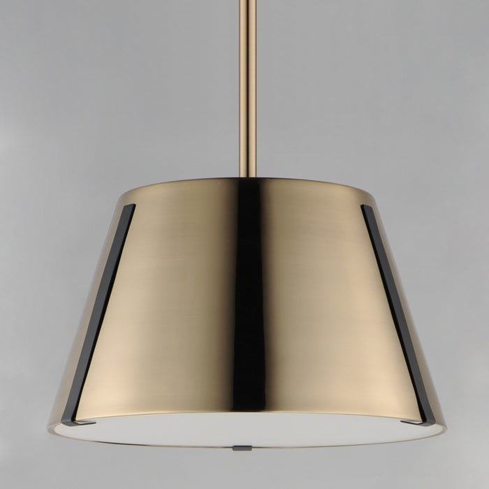 Maxim 25174DBZHR LED Pendant, Dark Bronze, Leather, Heritage Brass