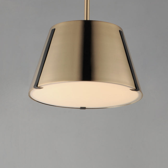 Maxim 25174DBZHR LED Pendant, Dark Bronze, Leather, Heritage Brass