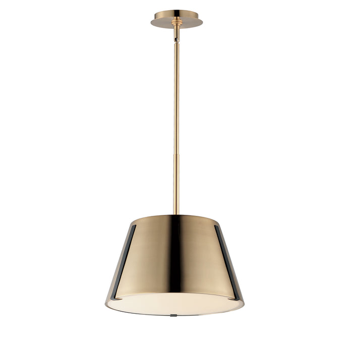 Maxim 25174DBZHR LED Pendant, Dark Bronze, Leather, Heritage Brass