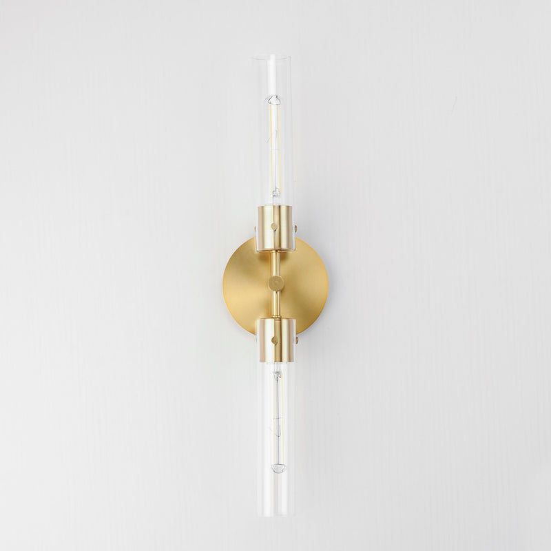 Maxim 26370CLNAB LED Wall Sconce, Natural Aged Brass
