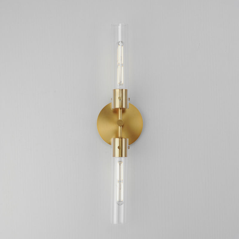 Maxim 26370CLNAB LED Wall Sconce, Natural Aged Brass