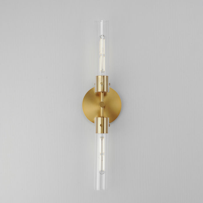 Maxim 26370CLNAB LED Wall Sconce, Natural Aged Brass