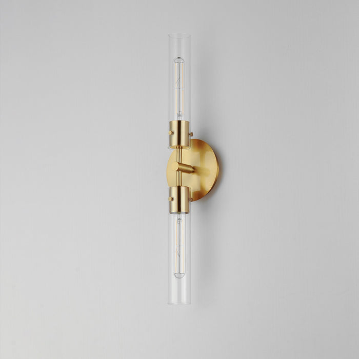 Maxim 26370CLNAB LED Wall Sconce, Natural Aged Brass