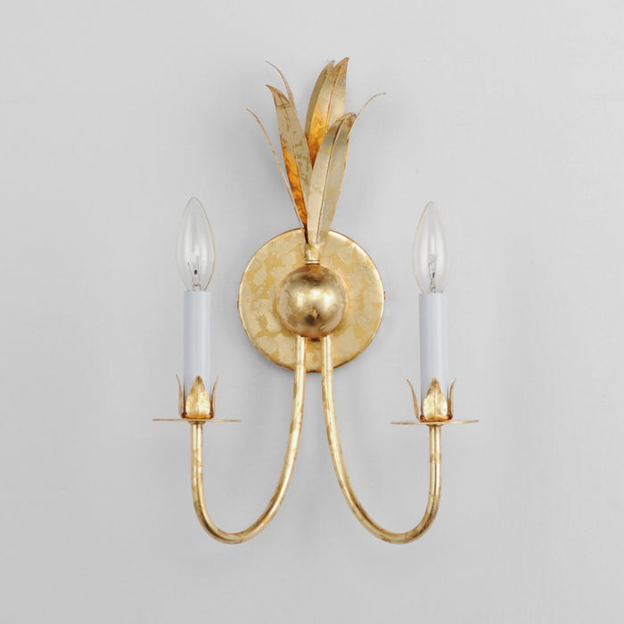 Maxim 2882GL Two Light Wall Sconce, Gold Leaf