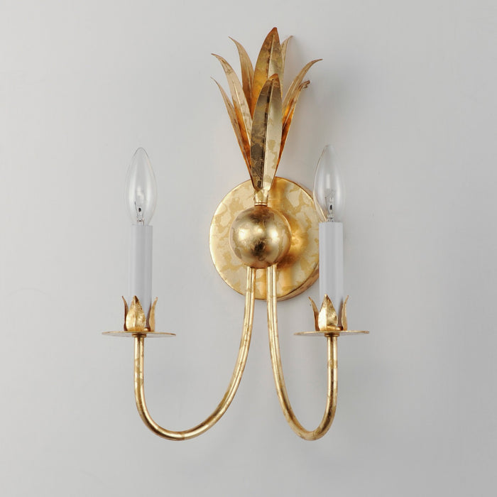 Maxim 2882GL Two Light Wall Sconce, Gold Leaf