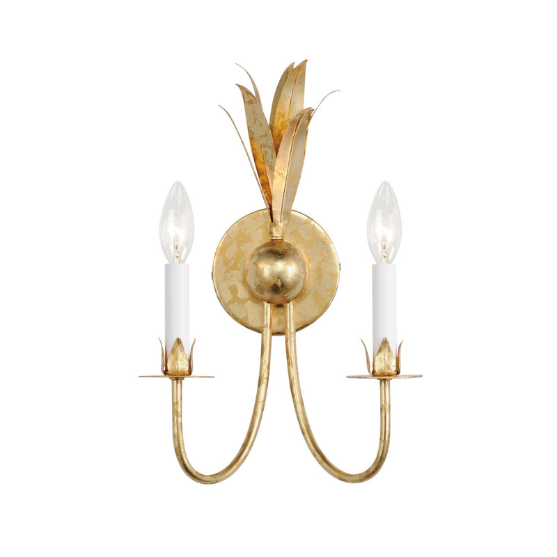 Maxim 2882GL Two Light Wall Sconce, Gold Leaf