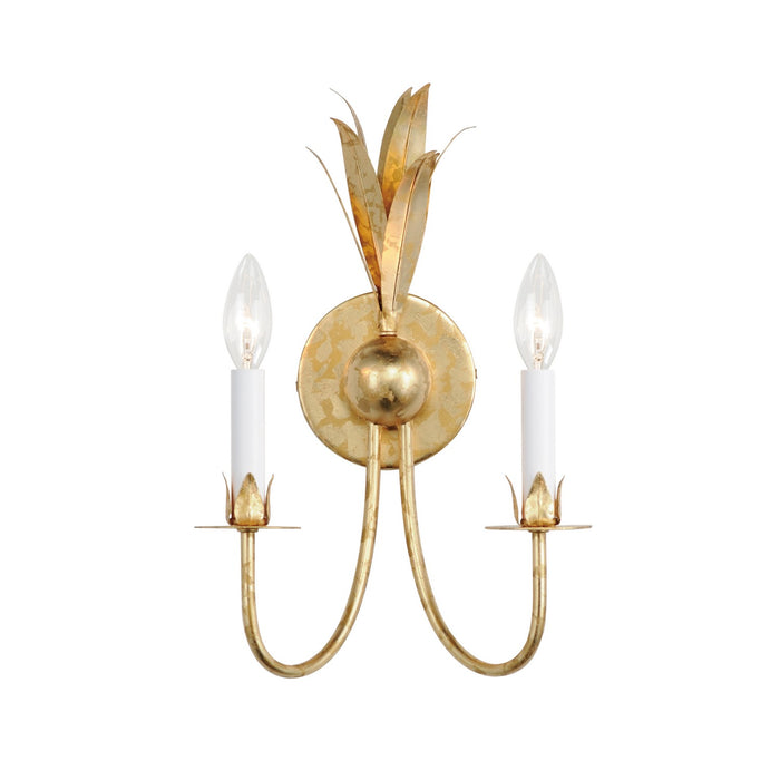 Maxim 2882GL Two Light Wall Sconce, Gold Leaf
