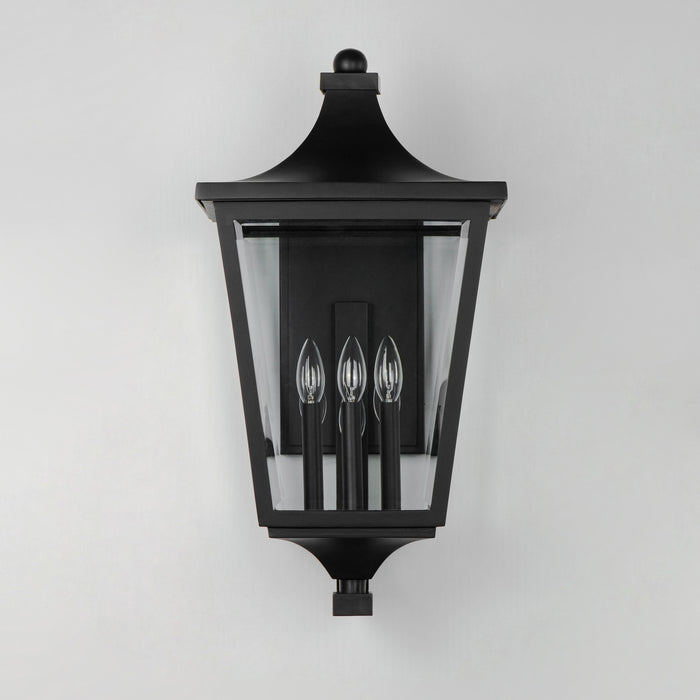 Maxim 40237CLBK Three Light Outdoor Lantern, Black