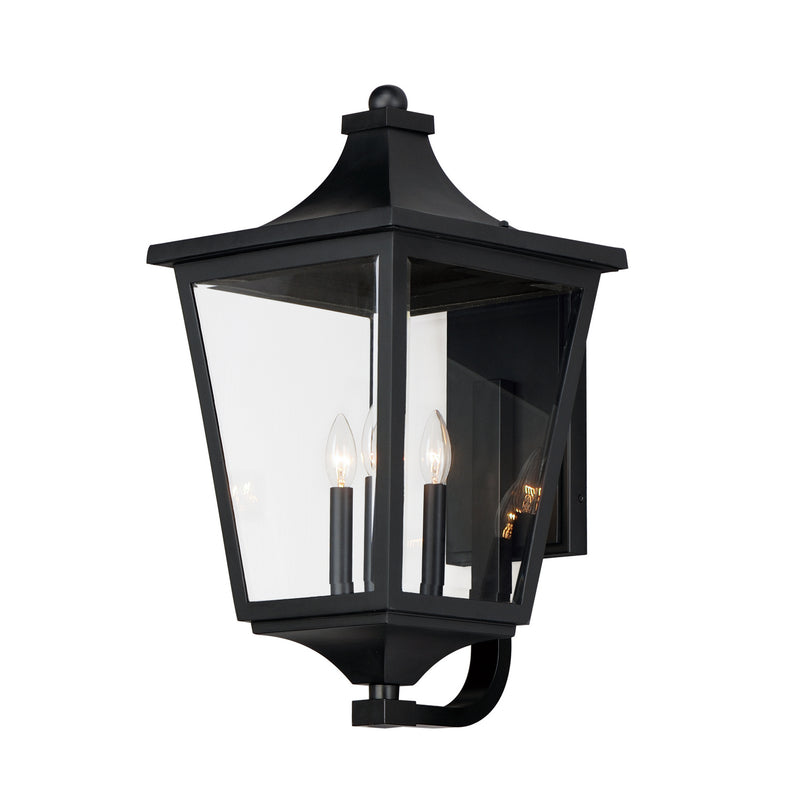 Maxim 40237CLBK Three Light Outdoor Lantern, Black