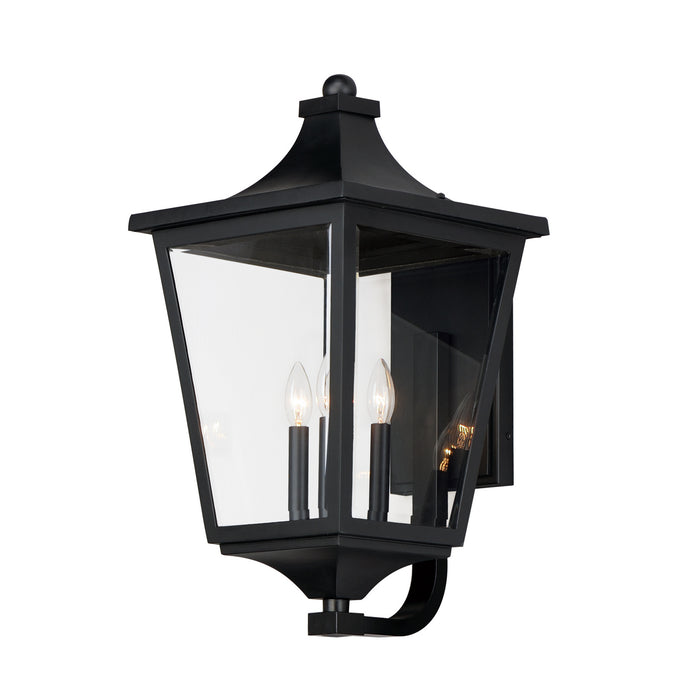 Maxim 40237CLBK Three Light Outdoor Lantern, Black