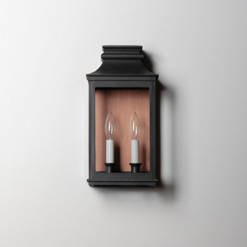 Maxim 40914CLACPBO Two Light Outdoor Wall Sconce, Antique Copper / Black Oxide