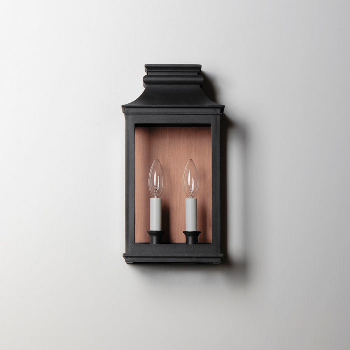 Maxim 40914CLACPBO Two Light Outdoor Wall Sconce, Antique Copper / Black Oxide
