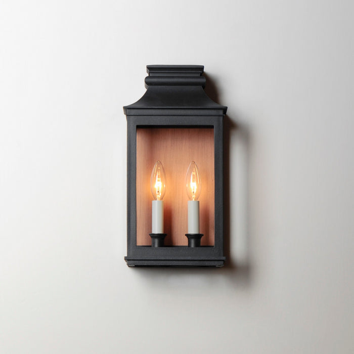 Maxim 40914CLACPBO Two Light Outdoor Wall Sconce, Antique Copper / Black Oxide