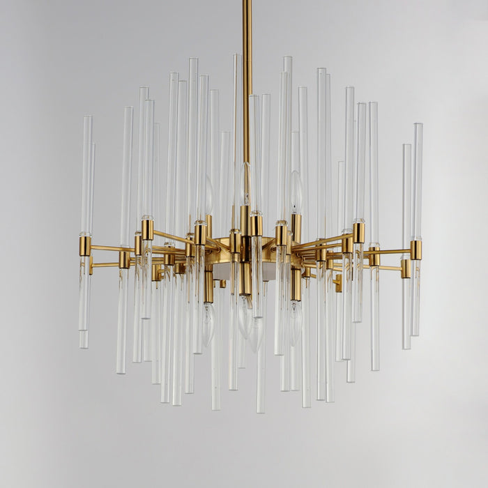 Maxim 38405CLHR Eight Light Chandelier, Heritage