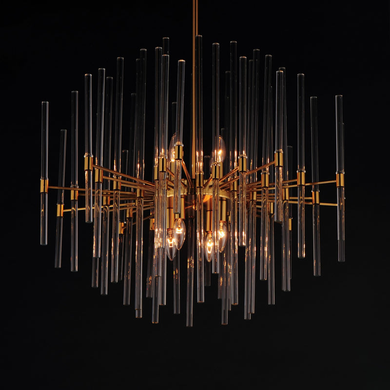 Maxim 38406CLHR Eight Light Chandelier, Heritage