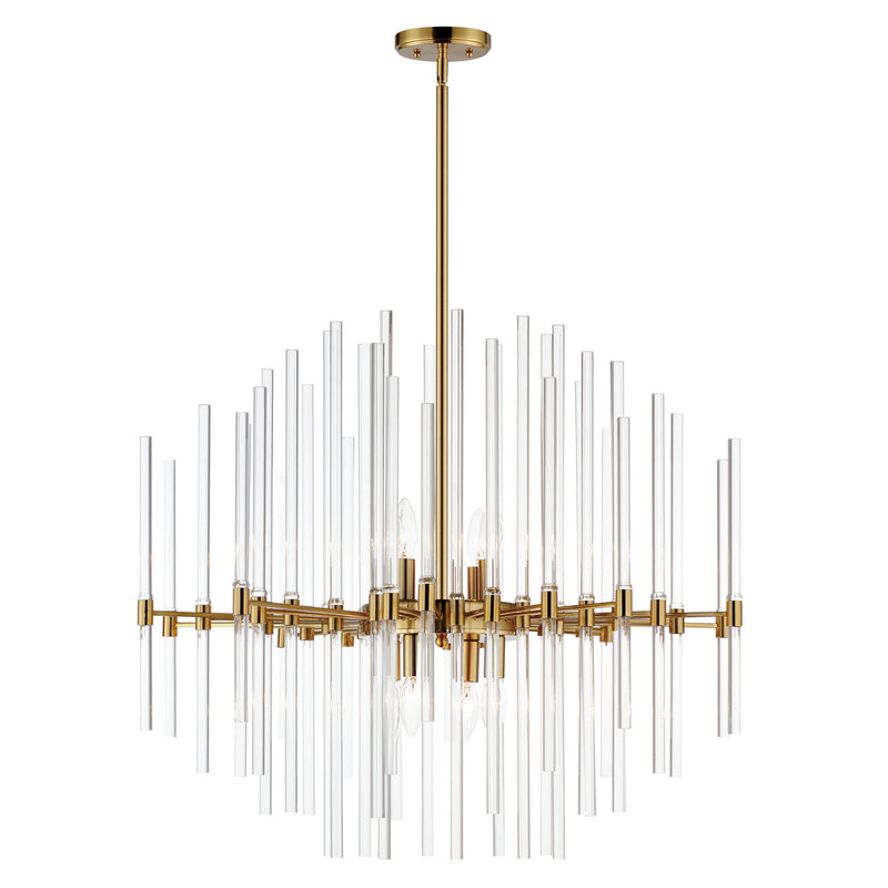 Maxim 38406CLHR Eight Light Chandelier, Heritage