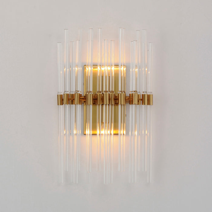 Maxim 38409CLHR Two Light Wall Sconce, Heritage