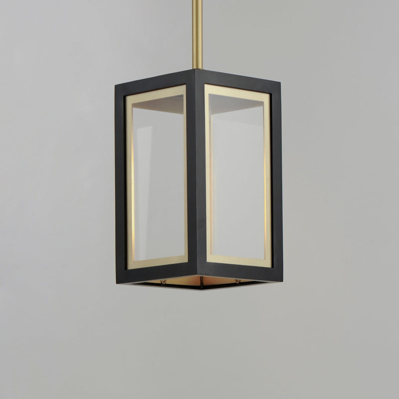 Maxim 30051CLBKGLD One Light Outdoor Pendant, Black / Gold