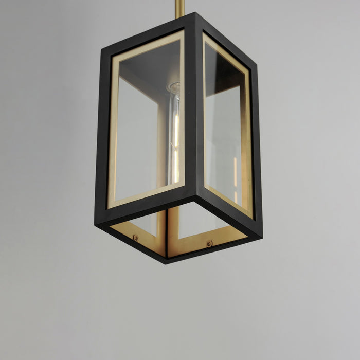 Maxim 30051CLBKGLD One Light Outdoor Pendant, Black / Gold