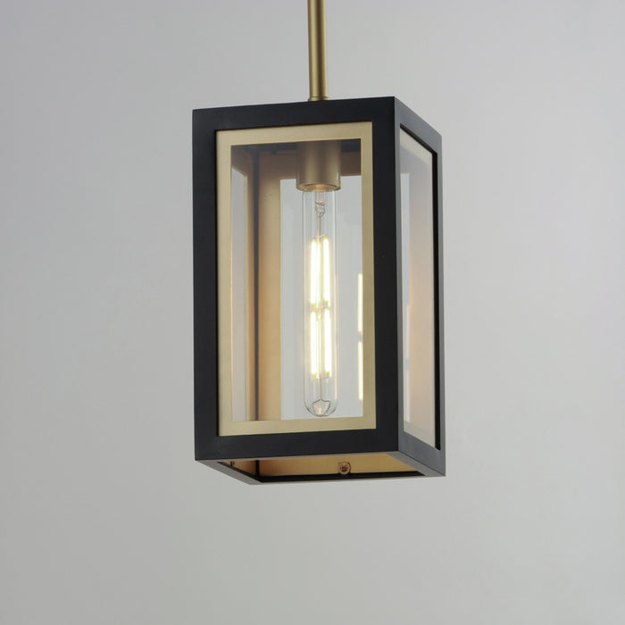 Maxim 30051CLBKGLD One Light Outdoor Pendant, Black / Gold