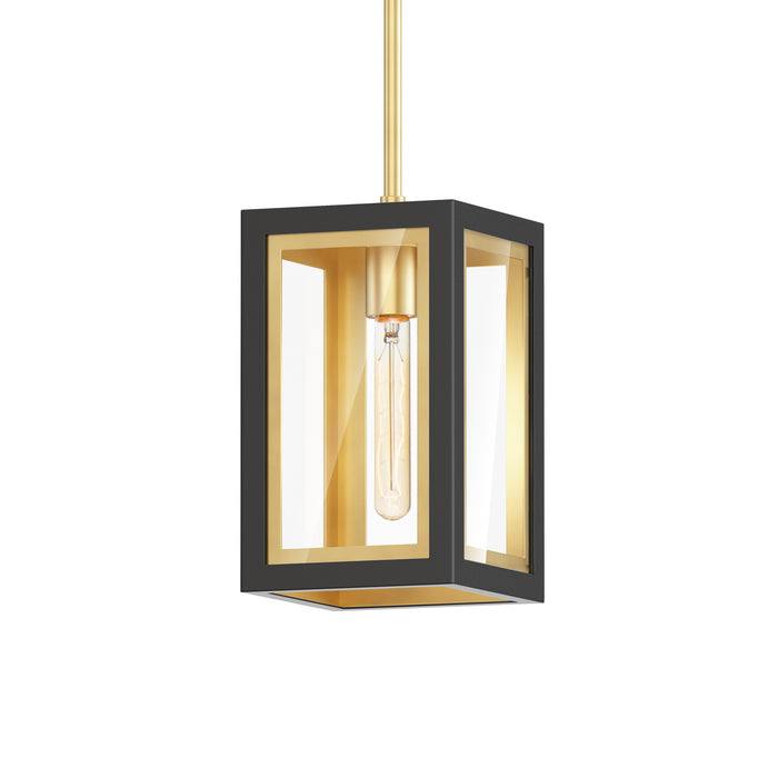 Maxim 30051CLBKGLD One Light Outdoor Pendant, Black / Gold