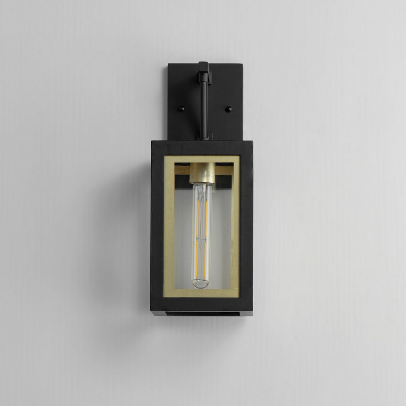 Maxim 30052CLBKGLD One Light Outdoor Wall Sconce, Black / Gold