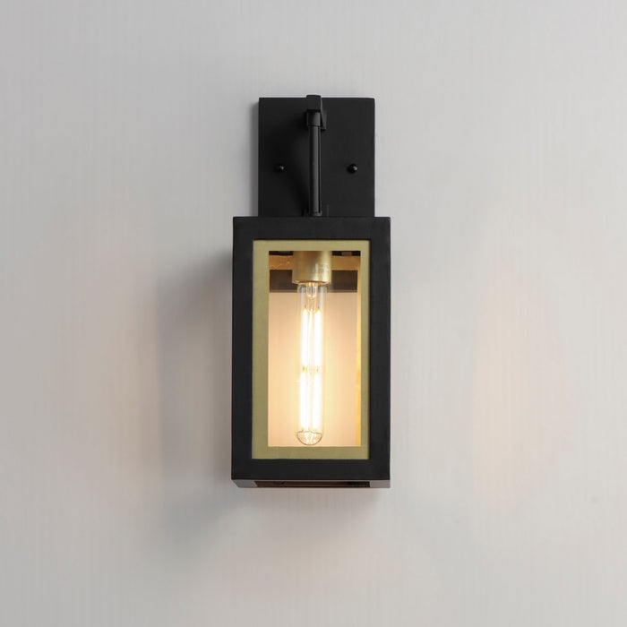 Maxim 30052CLBKGLD One Light Outdoor Wall Sconce, Black / Gold
