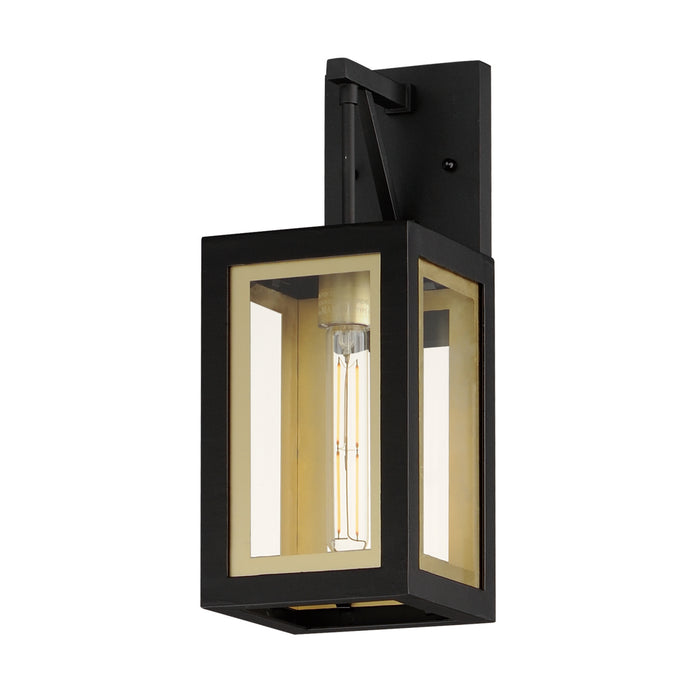 Maxim 30052CLBKGLD One Light Outdoor Wall Sconce, Black / Gold