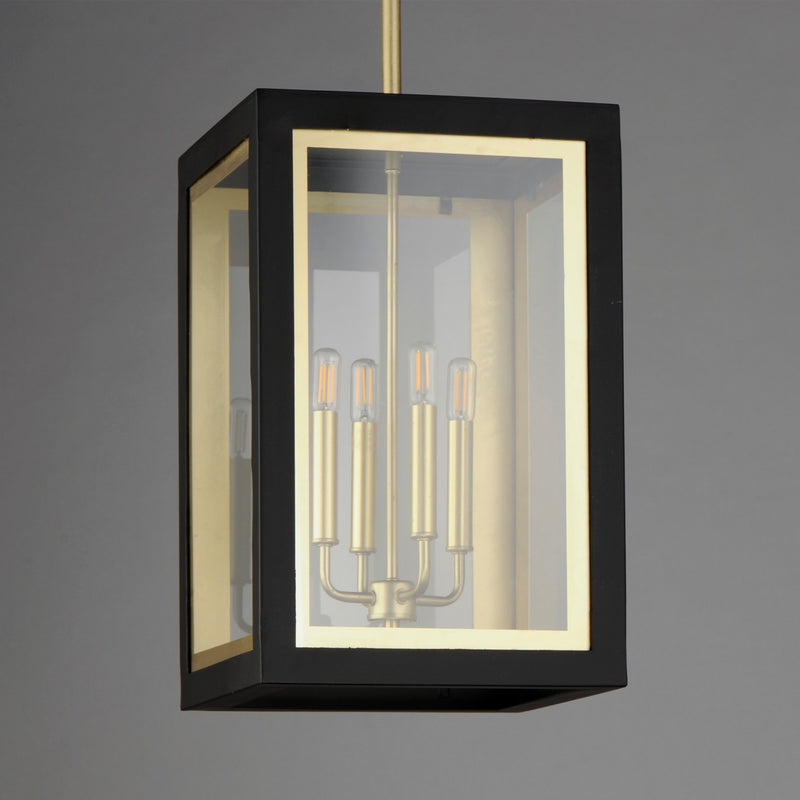Maxim 30058CLBKGLD Four Light Outdoor Pendant, Black / Gold