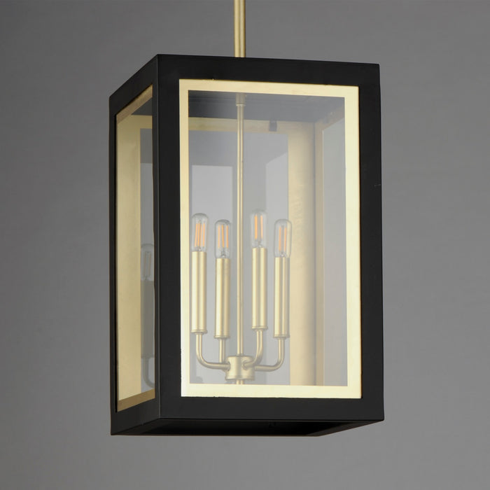 Maxim 30058CLBKGLD Four Light Outdoor Pendant, Black / Gold