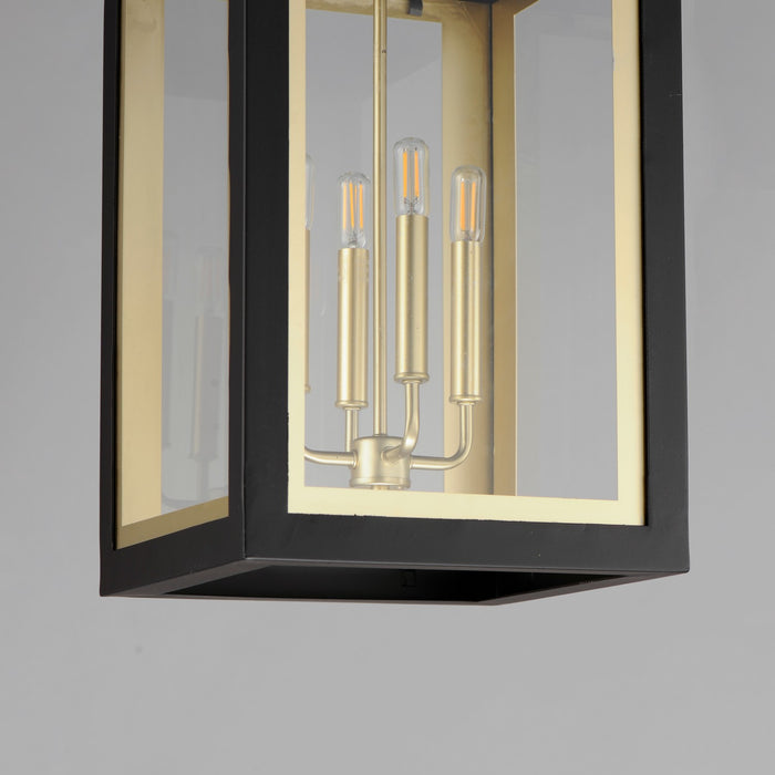 Maxim 30058CLBKGLD Four Light Outdoor Pendant, Black / Gold