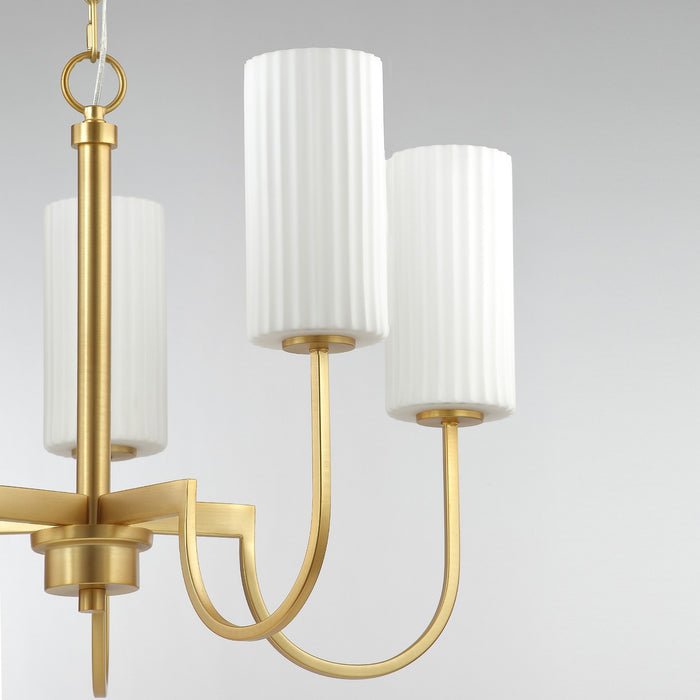 Maxim 32005SWSBR Five Light Chandelier, Satin Brass