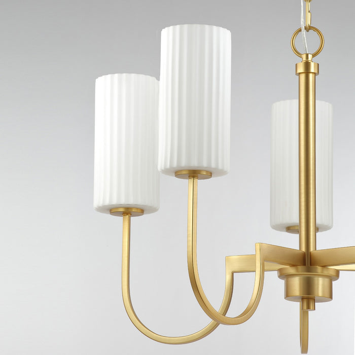 Maxim 32005SWSBR Five Light Chandelier, Satin Brass