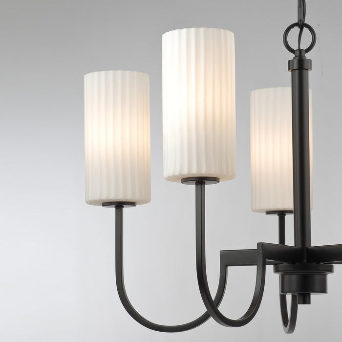 Maxim 32008SWBK Eight Light Chandelier, Black