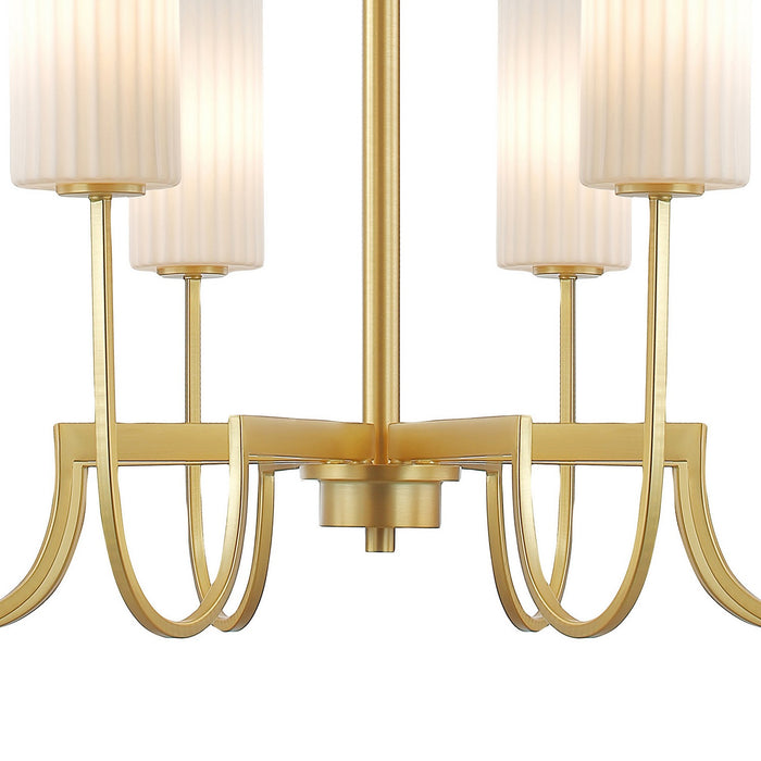 Maxim 32008SWSBR Eight Light Chandelier, Satin Brass