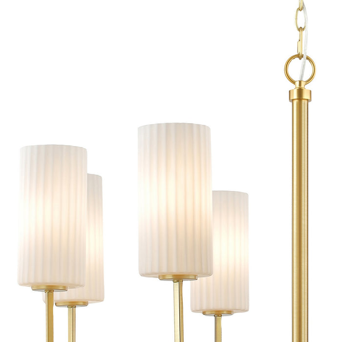 Maxim 32008SWSBR Eight Light Chandelier, Satin Brass