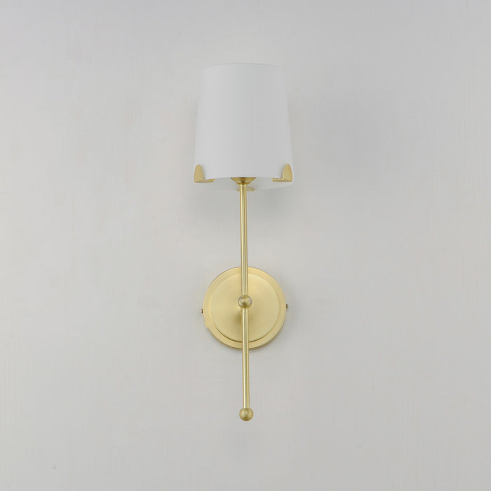Maxim 32361WTSBR One Light Wall Sconce, Satin Brass