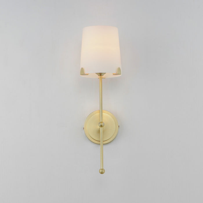 Maxim 32361WTSBR One Light Wall Sconce, Satin Brass