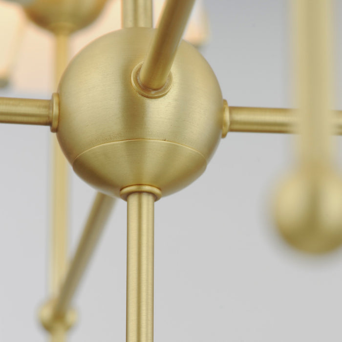 Maxim 32364WTSBR Four Light Chandelier, Satin Brass