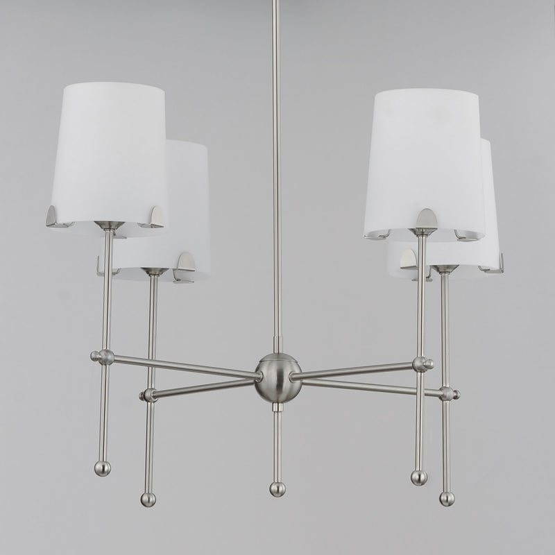 Maxim 32364WTSN Four Light Chandelier, Satin Nickel