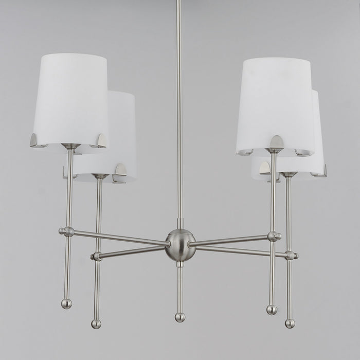 Maxim 32364WTSN Four Light Chandelier, Satin Nickel