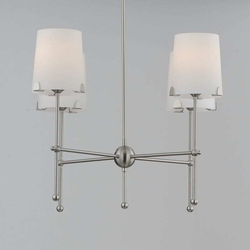 Maxim 32364WTSN Four Light Chandelier, Satin Nickel