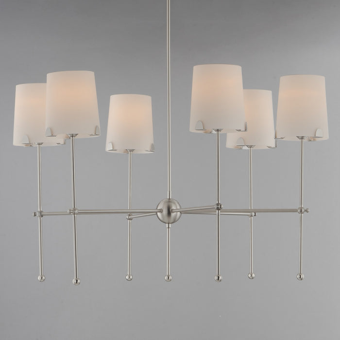 Maxim 32366WTSN Six Light Chandelier, Satin Nickel