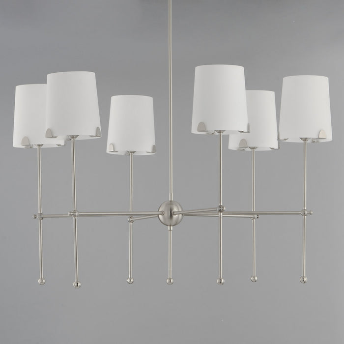 Maxim 32366WTSN Six Light Chandelier, Satin Nickel