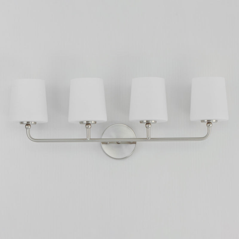 Maxim 12094SWSN Four Light Bath Vanity, Satin Nickel