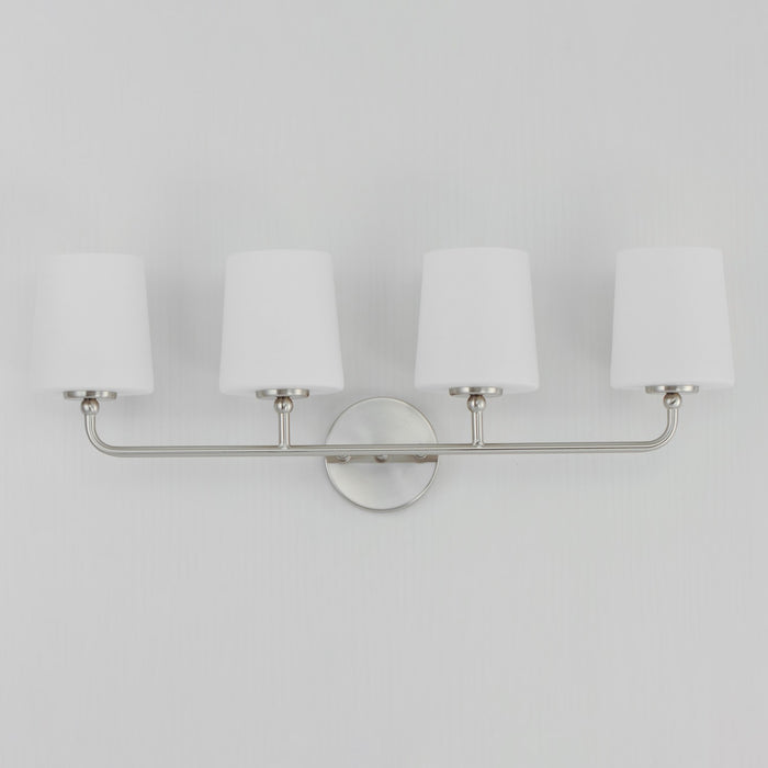 Maxim 12094SWSN Four Light Bath Vanity, Satin Nickel