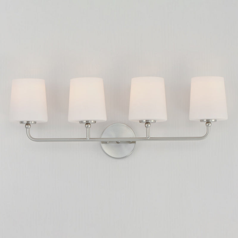 Maxim 12094SWSN Four Light Bath Vanity, Satin Nickel